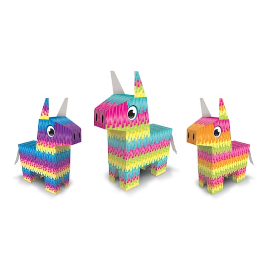 Beistle 56098 2-6.5 & 1-10.5 in. 3-D Pinata Centerpiece for Party Supplies
